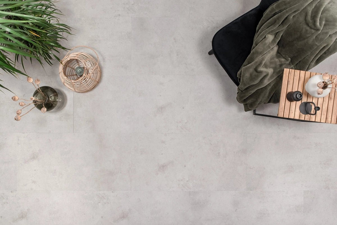 Floer Betonlook Lichtgrijs Tegel PVC MEGAMAT FLR - 3613 - Solza.nl