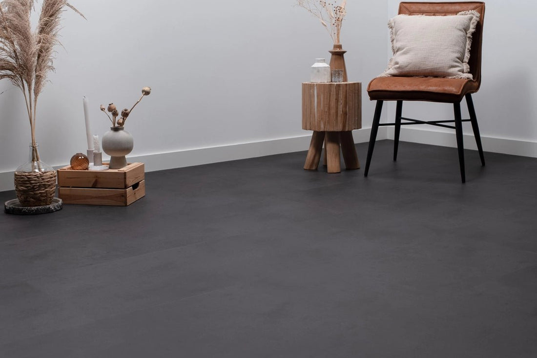 Floer Betonlook Zwart Tegel PVC MEGAMAT FLR - 3610 - Solza.nl