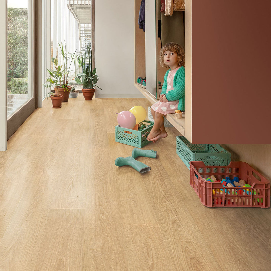 Floorify Lange Plank Paris Tan FG001 Plak PVC - Solza.nl