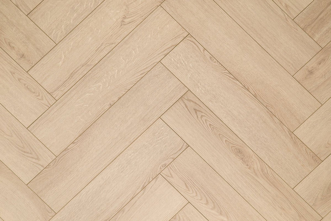 Stratifié Floer Herringbone Cream Oak Fastclick - Solza