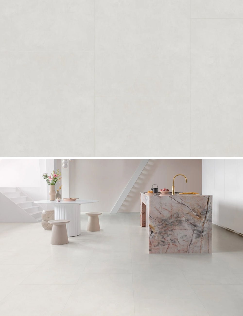 Floorify Large Tile Click PVC Coquille F029 - Solza.fr