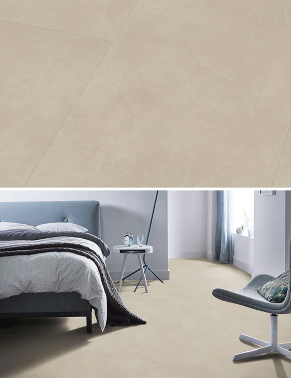 Floorlife Stanmore Beige 3113 Carrelage Dryback PVC - 91.4 x 45.7 cm - Solza.fr