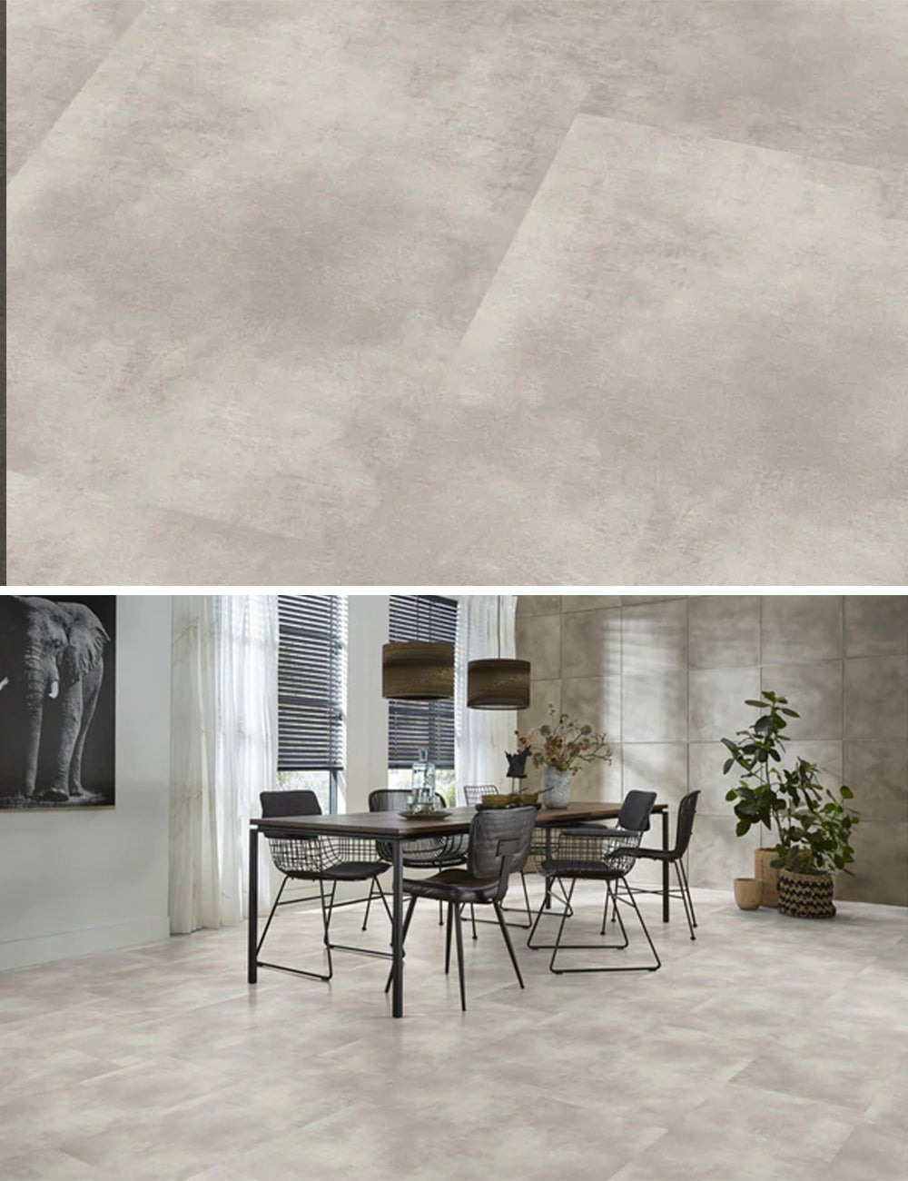 Floorlife The Rocks Off Grey 1116 Tile Dryback PVC - Solza.fr