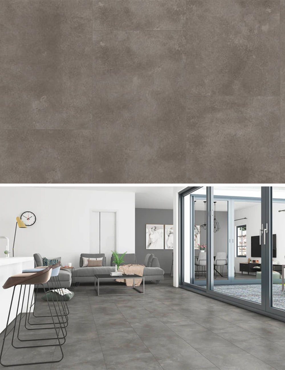 Gelasta Grande Dryback Tile 4502 Concrete Grey - Solza.fr