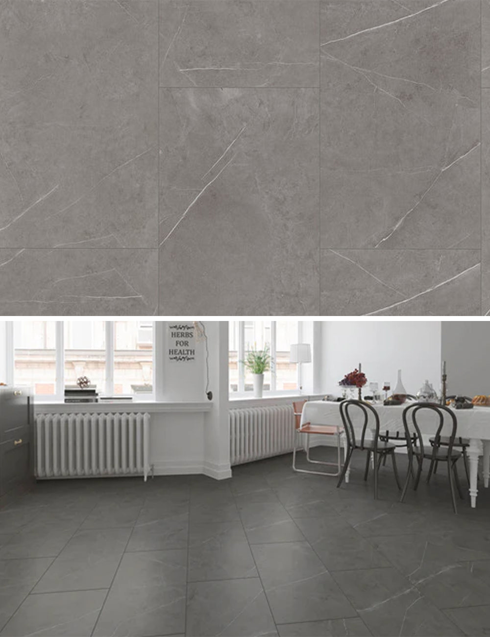 Gelasta Grande Rigid Click Tile 5500 Marble Grey - Solza.fr