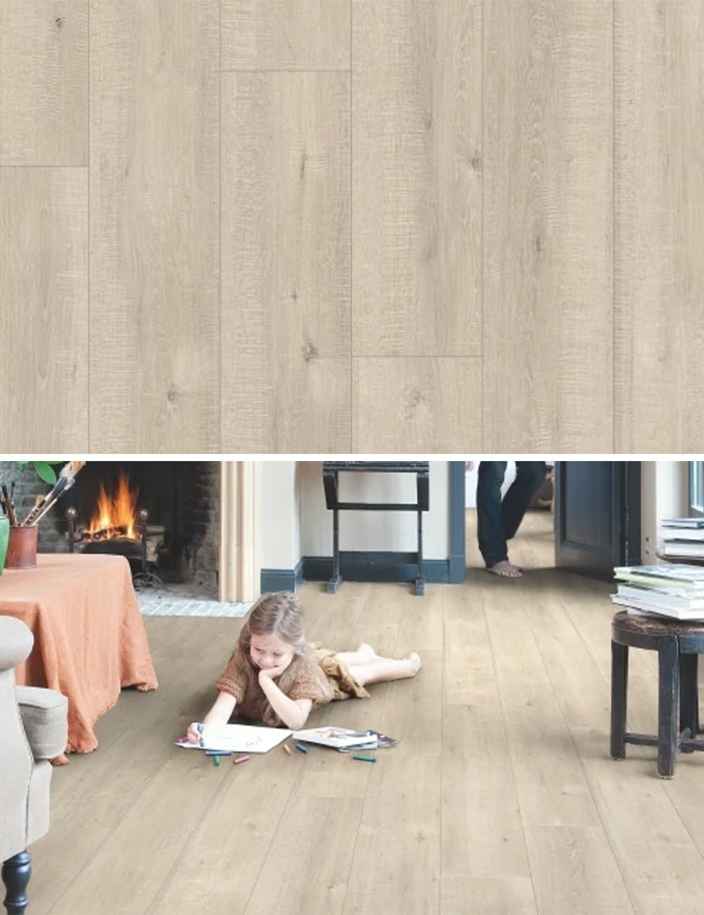 Quick-Step Impressive Ultra IMU1857 - Beige eik met zaagsneden - Solza.nl