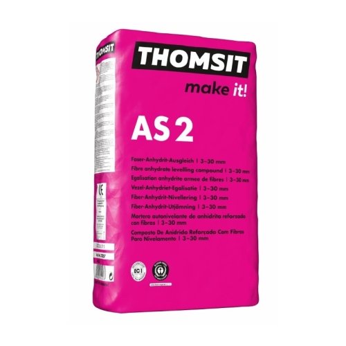 Thomsit AS2 masse d'égalisation anhydrite renforcée de fibres 25 kg - Solza.nl