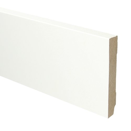 Whiteline plint recht 120x18 wit gefolied - Solza.nl