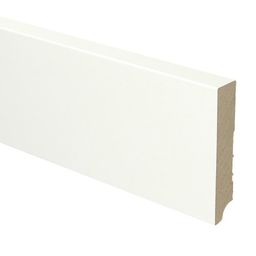Whiteline plint recht 90x18 wit gefolied - Solza.nl