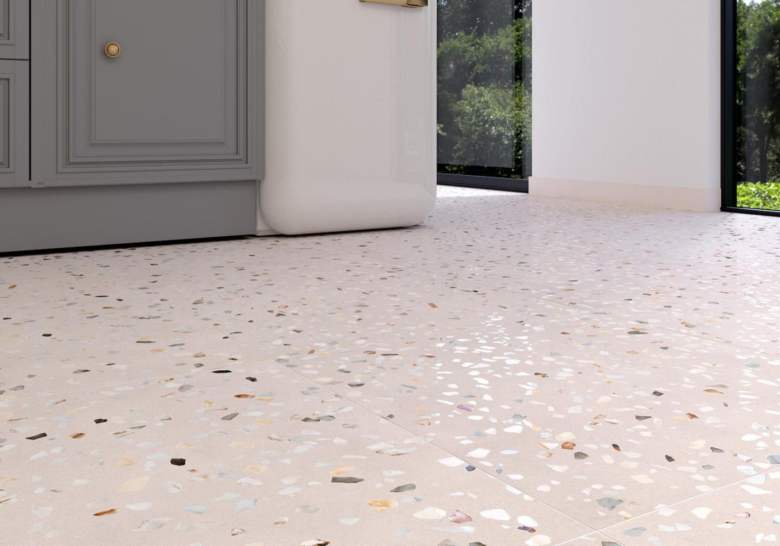 Yzina Terrazzolook Carrelage Florence 60x60cm Beige Sable - Solza.fr