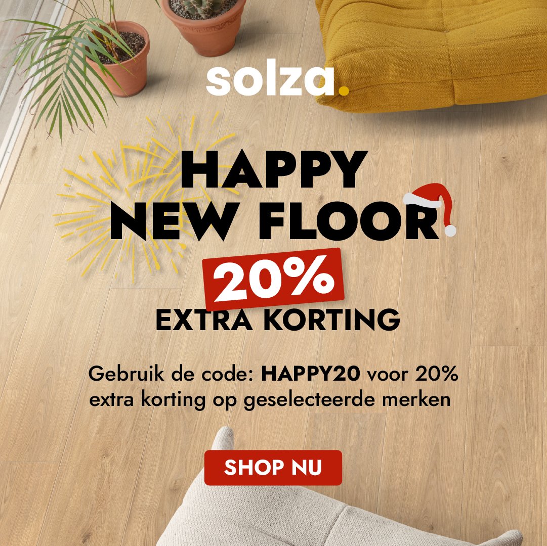 HAPPY NEW FLOOR eindejaarskorting bij Solza! - Solza.nl