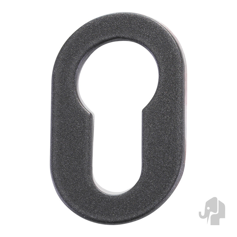 Rozet Ibiza Ovaal Gunmetal
