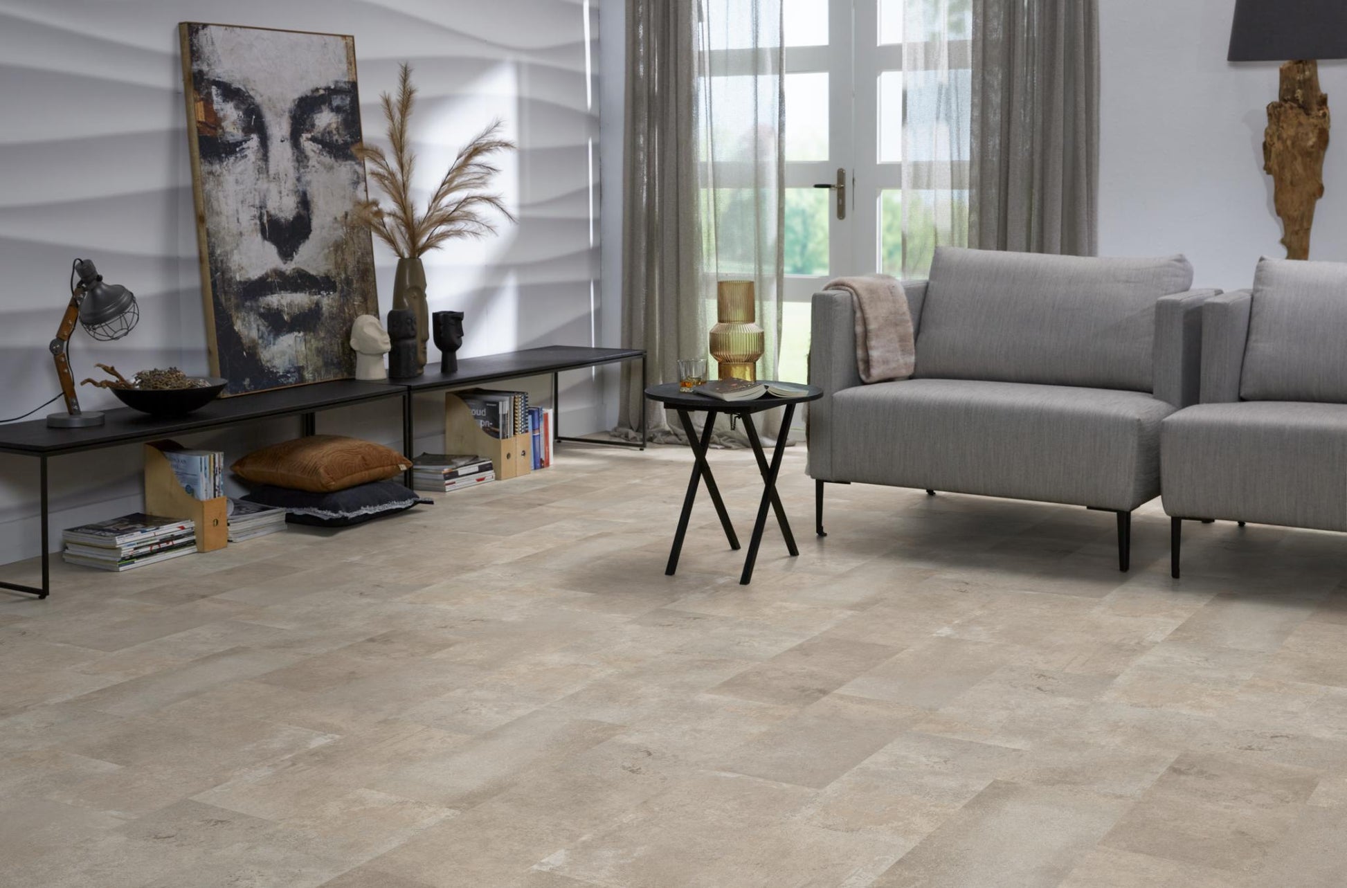 Floorlife Carrelage stratifié Madison Square Aqua Sand 6401