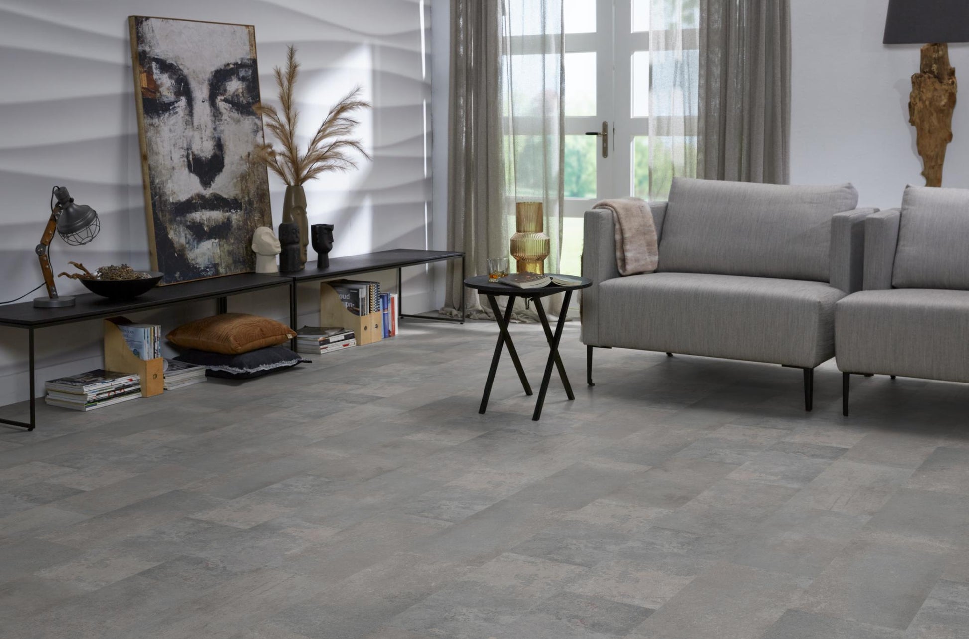 Floorlife Laminaat Tegel Madison Square Aqua Lichtgrijs - Vloertegel 60.4 x 28 cm - 5022640919