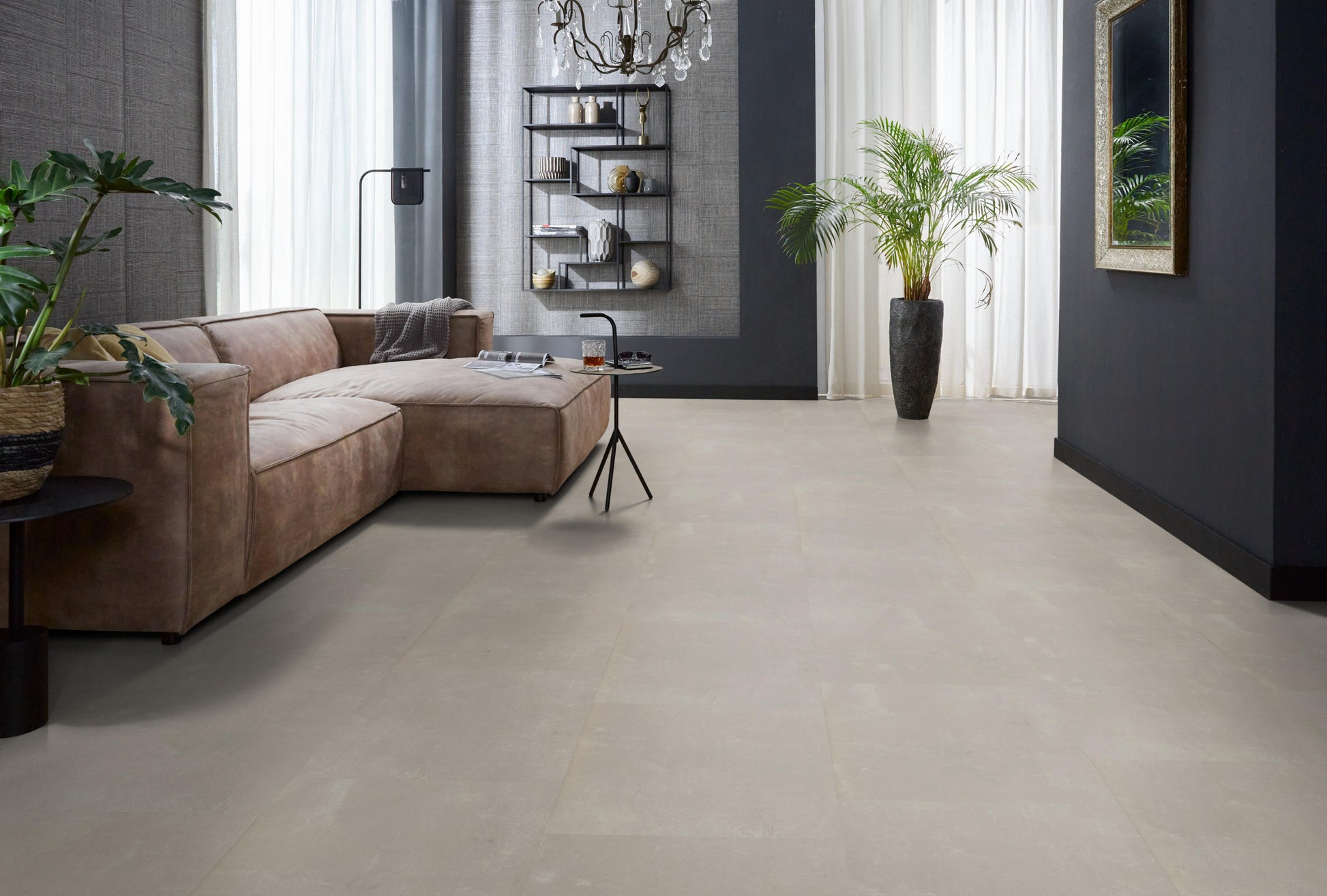 Floorlife Click PVC Tegel Westminster Beige 6200 SRC - Vierkant 61x61 cm