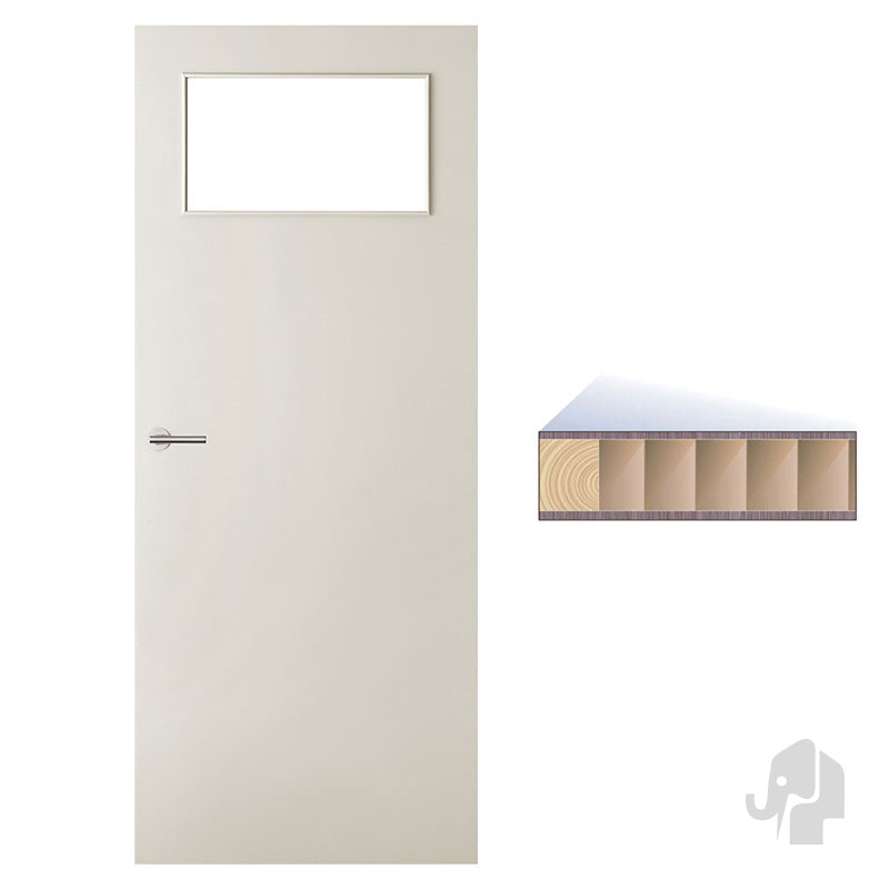 Austria Boarddeuren Met Kleine Glasopening – Binnendeur Wit - Solza.nl