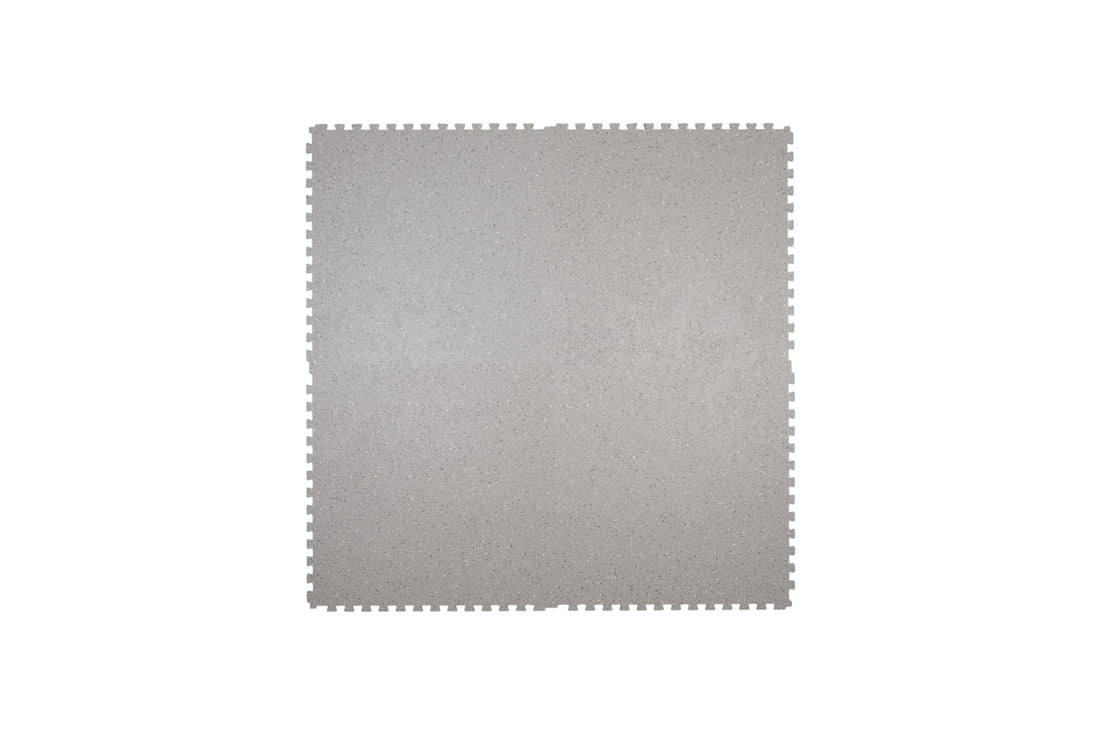 Floer STERC Zilver Mist industriële click PVC tegel FLR-7201, bovenaanzicht vier tegels