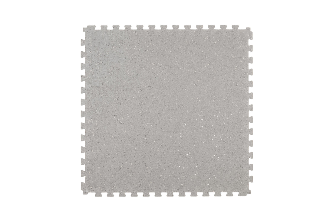Floer STERC Zilver Mist industriële click PVC tegel FLR-7201, bovenaanzicht tegel