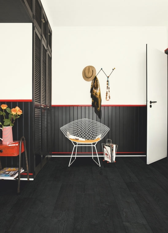 Quick-Step Impressive IM1862 - Gebrande planken - Zwart laminaat Shou Sugi Ban