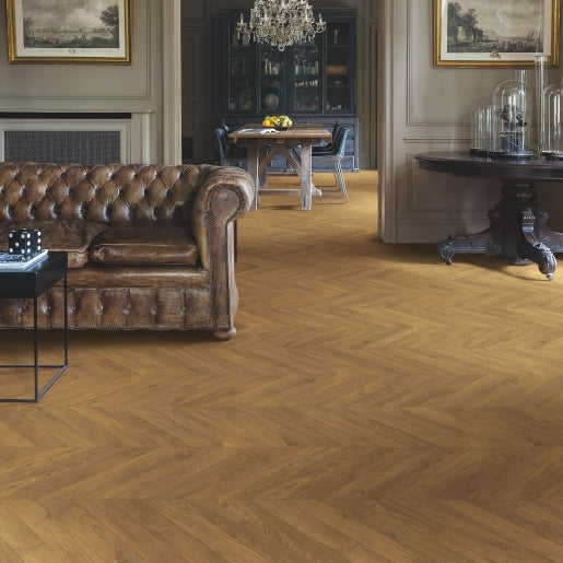 Quick-Step Impressive patterns IPA4162 - Chevron bruine eik - Hongaarse punt kasteelvloer