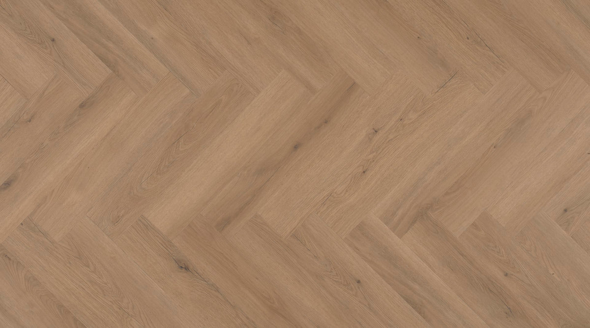ParquetVinyl Mantaro Pecan - Visgraat Plak PVC - 146 x 730 mm - MAN-HB-DB-5619