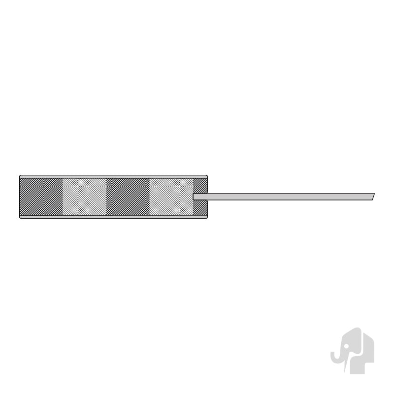 Austria Sense Beam – Binnendeur Wit, technische doorsnede - Solza.nl