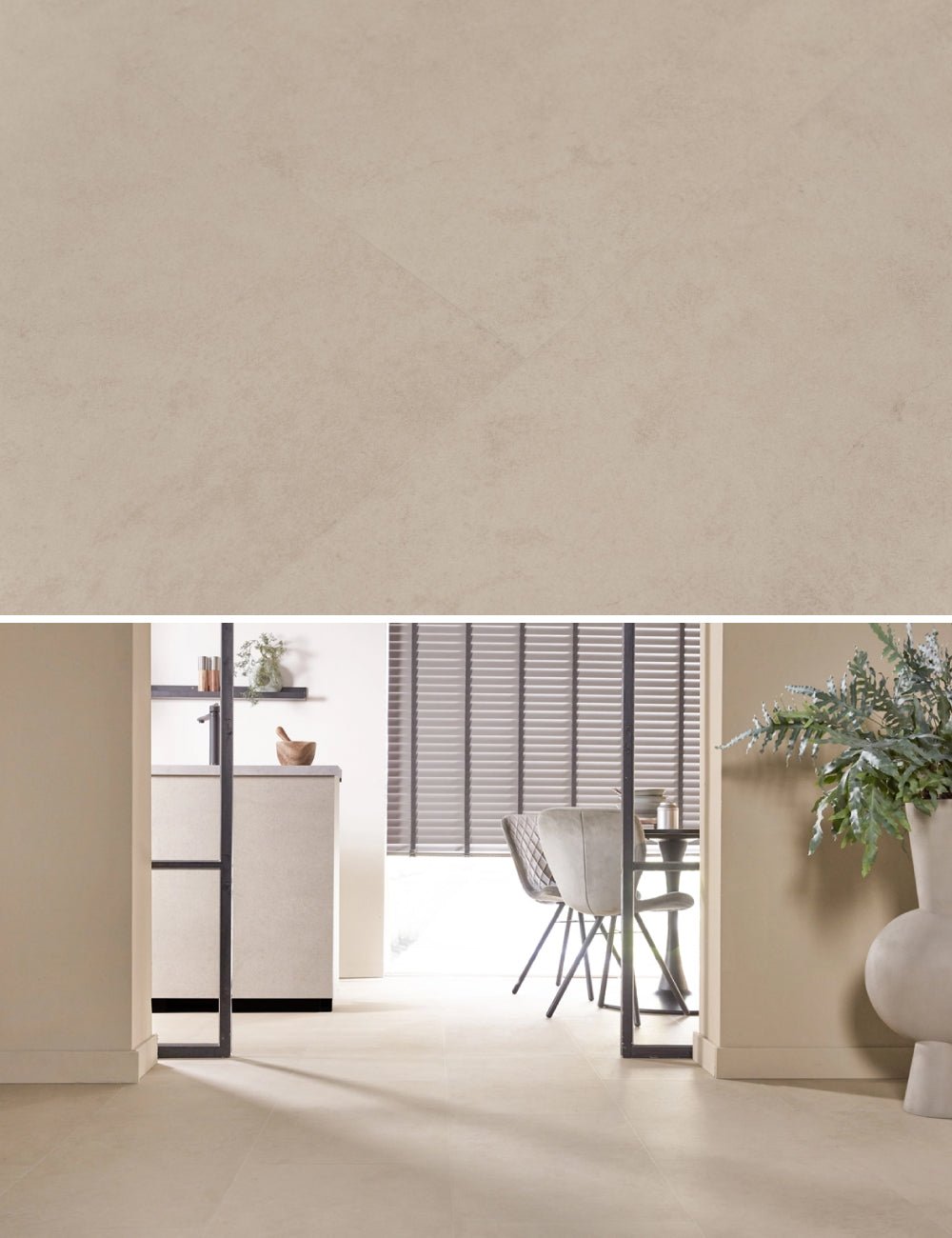 Floer Betonlook Beige Tegel Click PVC FLR - 3800 - Solza.nl