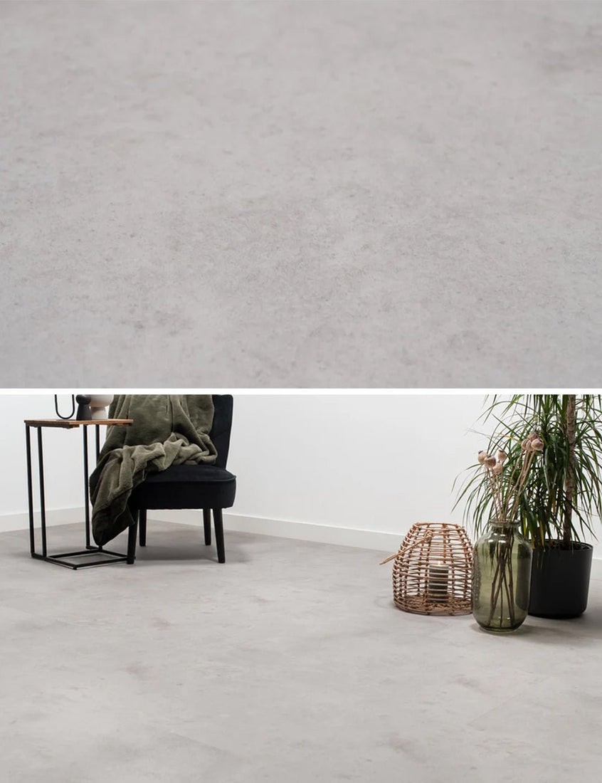 Floer Betonlook Lichtgrijs Tegel Click PVC FLR - 3805 - Solza.nl