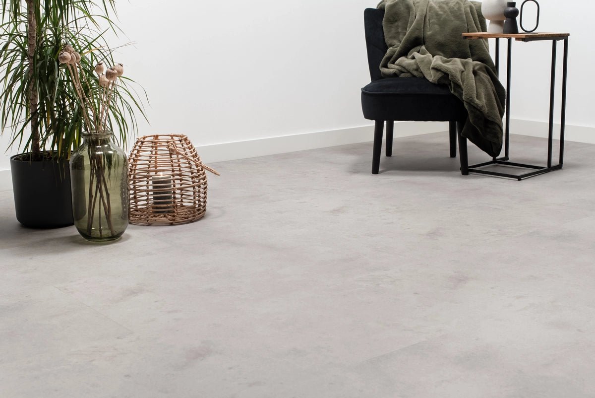 Floer Betonlook Lichtgrijs Tegel PVC MEGAMAT FLR - 3613 - Solza.nl
