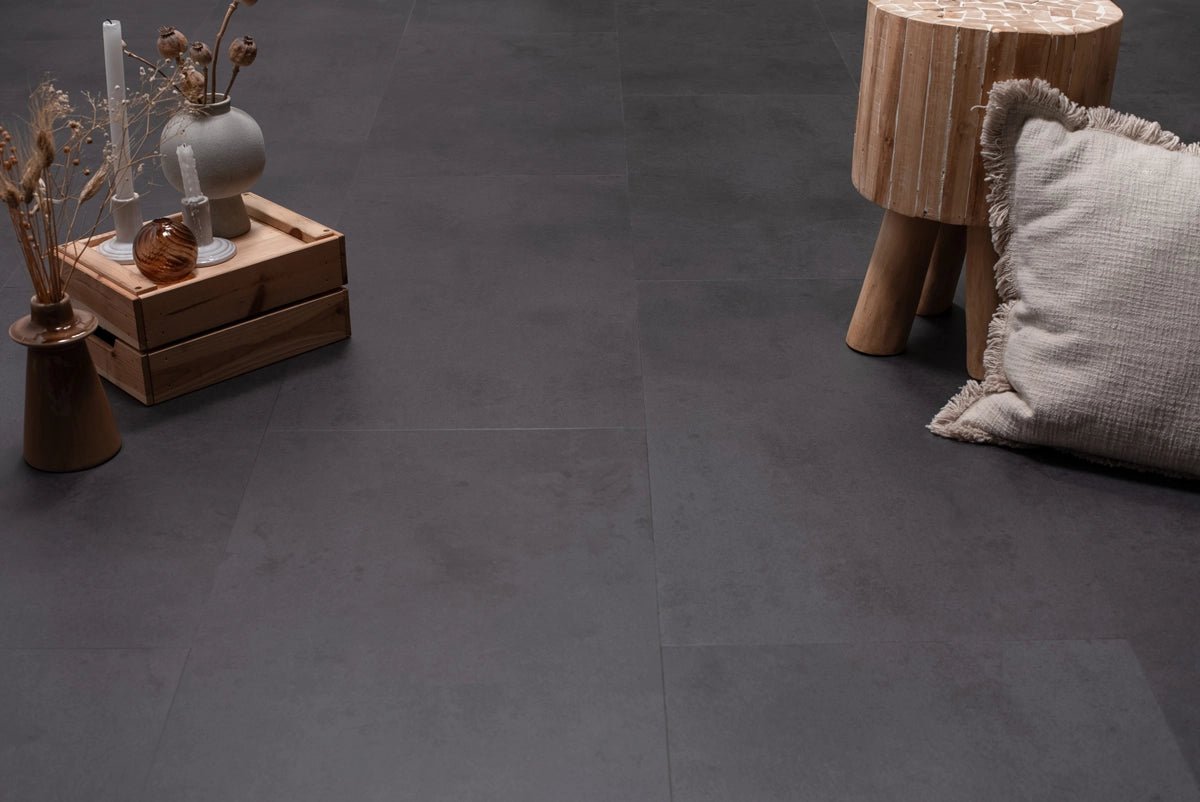 Floer Betonlook Zwart Tegel PVC MEGAMAT FLR - 3610 - Solza.nl