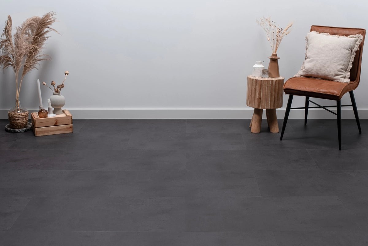 Floer Betonlook Zwart Tegel PVC MEGAMAT FLR - 3610 - Solza.nl