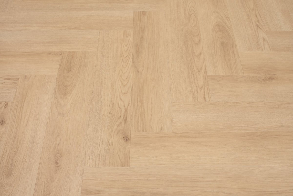 Floer Herringbone PVC Natural Oak FLR-3513 MEGAMAT - Bryde Brown Herringbone