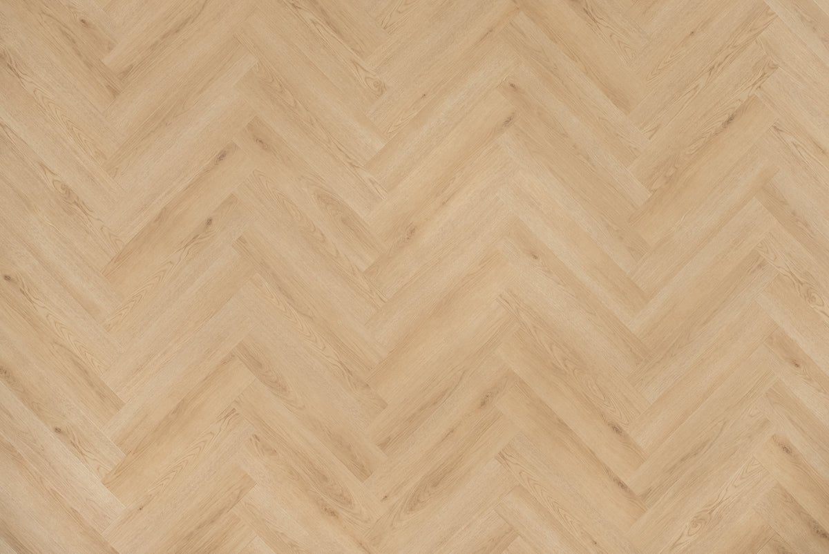 Floer Herringbone PVC Natural Oak FLR-3513 MEGAMAT - Bryde Brown Herringbone