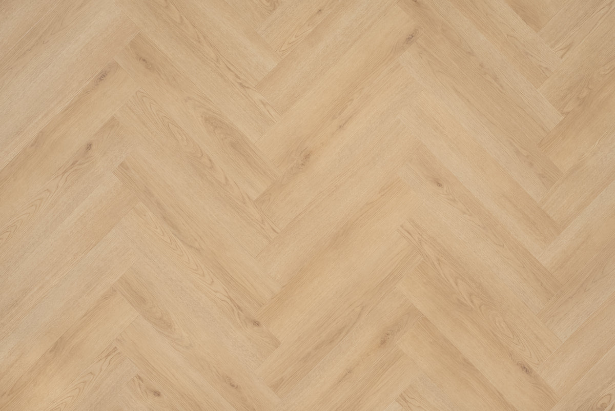 Floer Herringbone PVC Natural Oak FLR-3513 MEGAMAT - Bryde Brown Herringbone