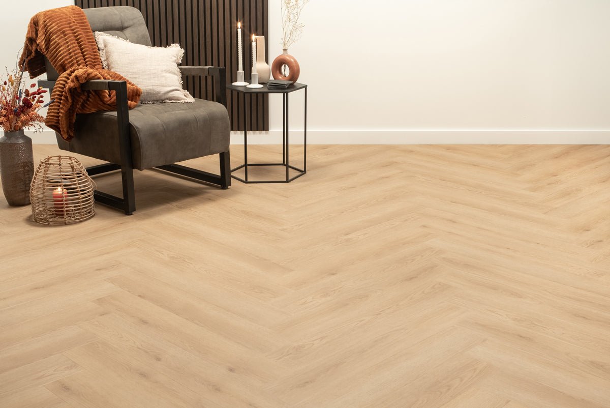 Floer Walvisgraat Click PVC Bryde Bruin FLR-3913 - MEGAMAT