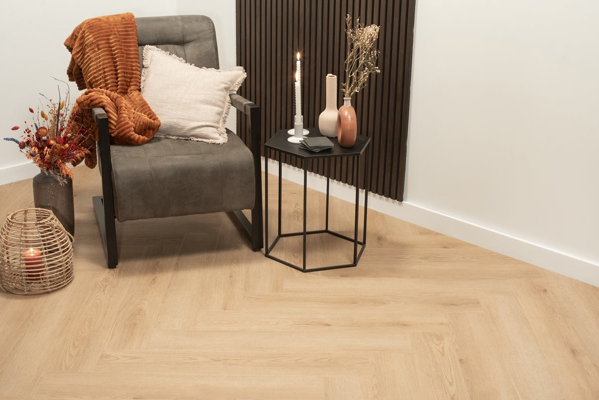 Floer Walvisgraat Click PVC Bryde Bruin FLR-3913 - MEGAMAT