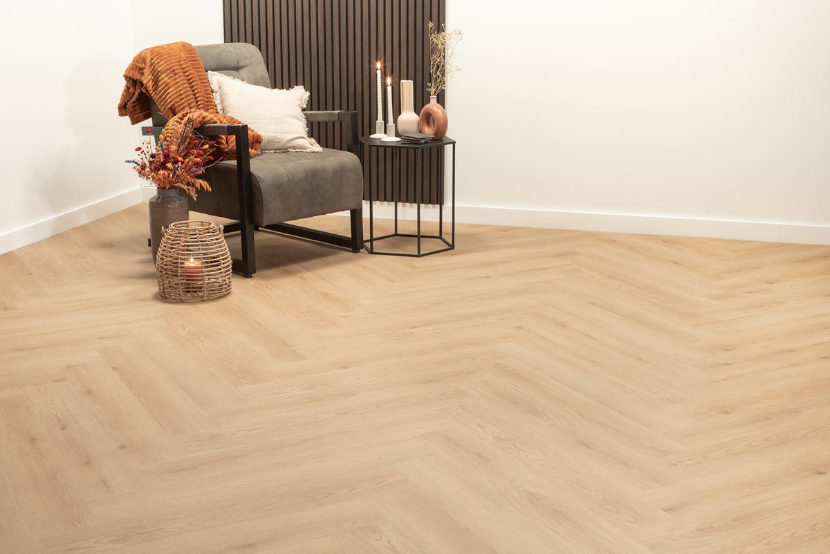 Floer Walvisgraat Click PVC Bryde Bruin FLR-3913 - MEGAMAT