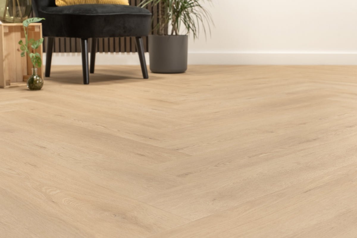 Floer Walvisgraat Click PVC Gaia Grijsbeige FLR-3915 - MEGAMAT