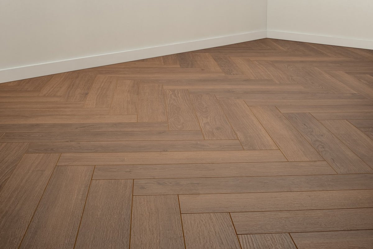 Floer Humpback Brown Hybrid Laminate Herringbone FLR-1613