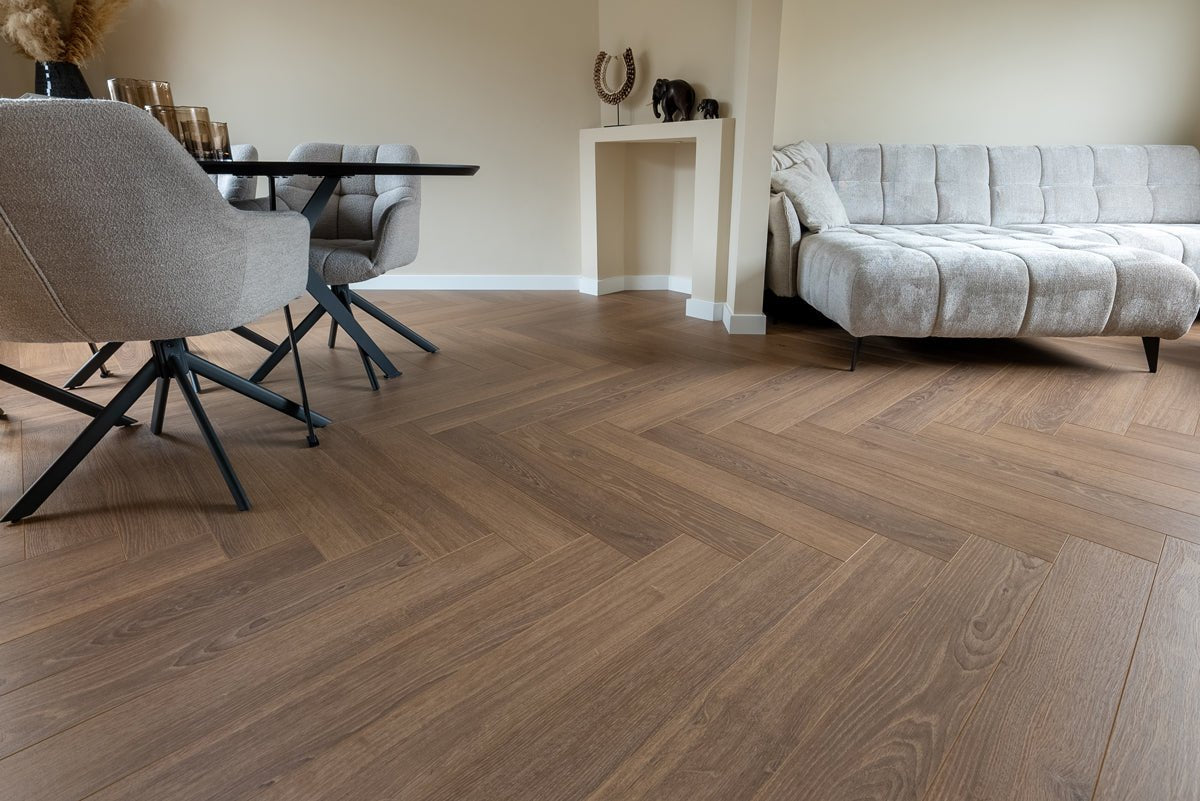 Floer Humpback Brown Hybrid Laminate Herringbone FLR-1613