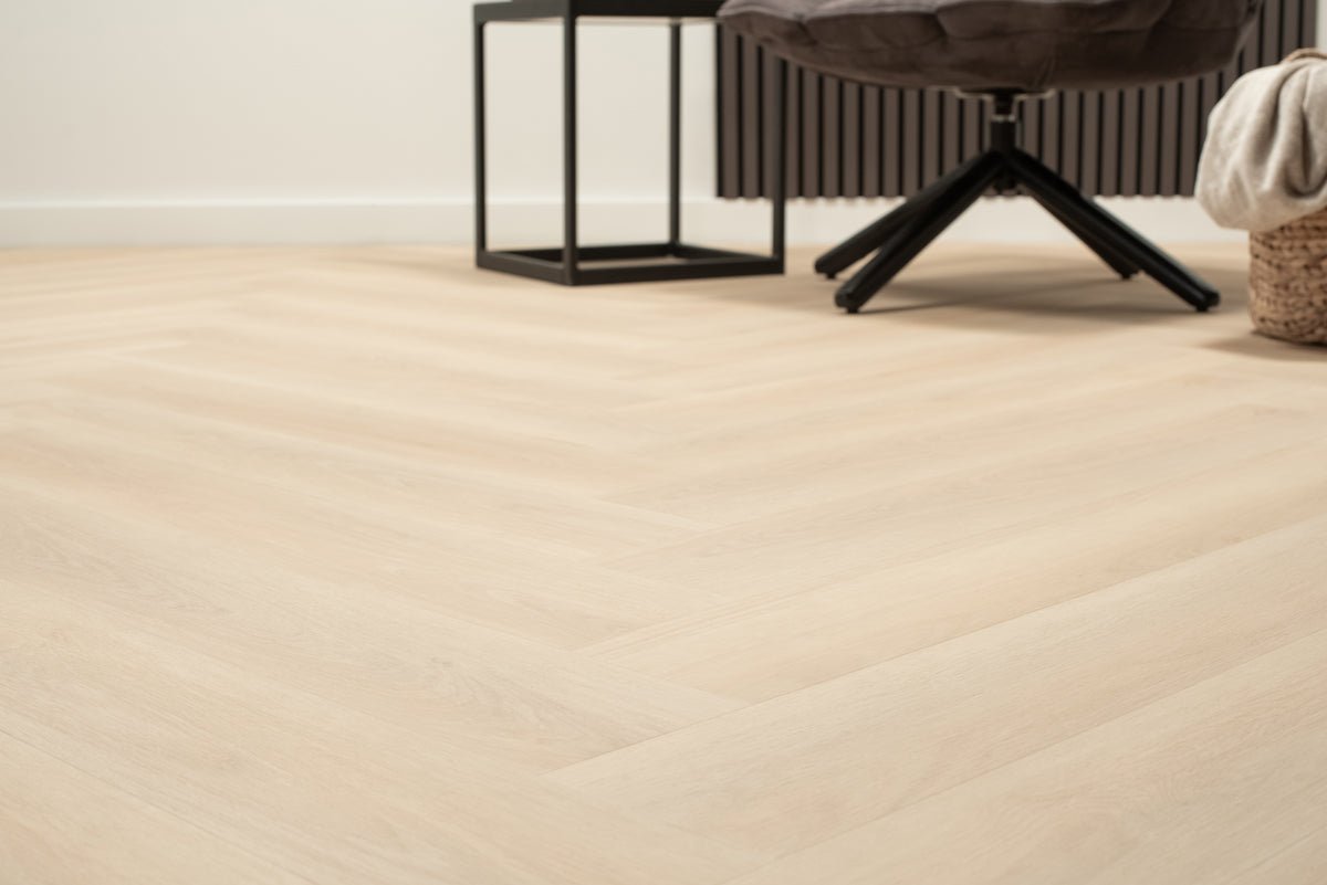 Floer Walvisgraat Plak PVC Balein Beige 2.0 FLR-3521 MEGAMAT - Noestvrij en extra licht