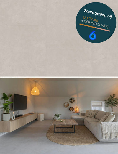 Floorify Pebble Beach F030 - Grote Tegel Click PVC