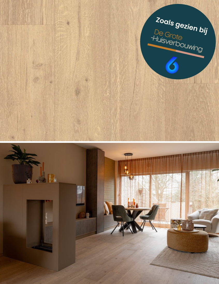 Floorify Latte F034 - Lange Plank Click PVC