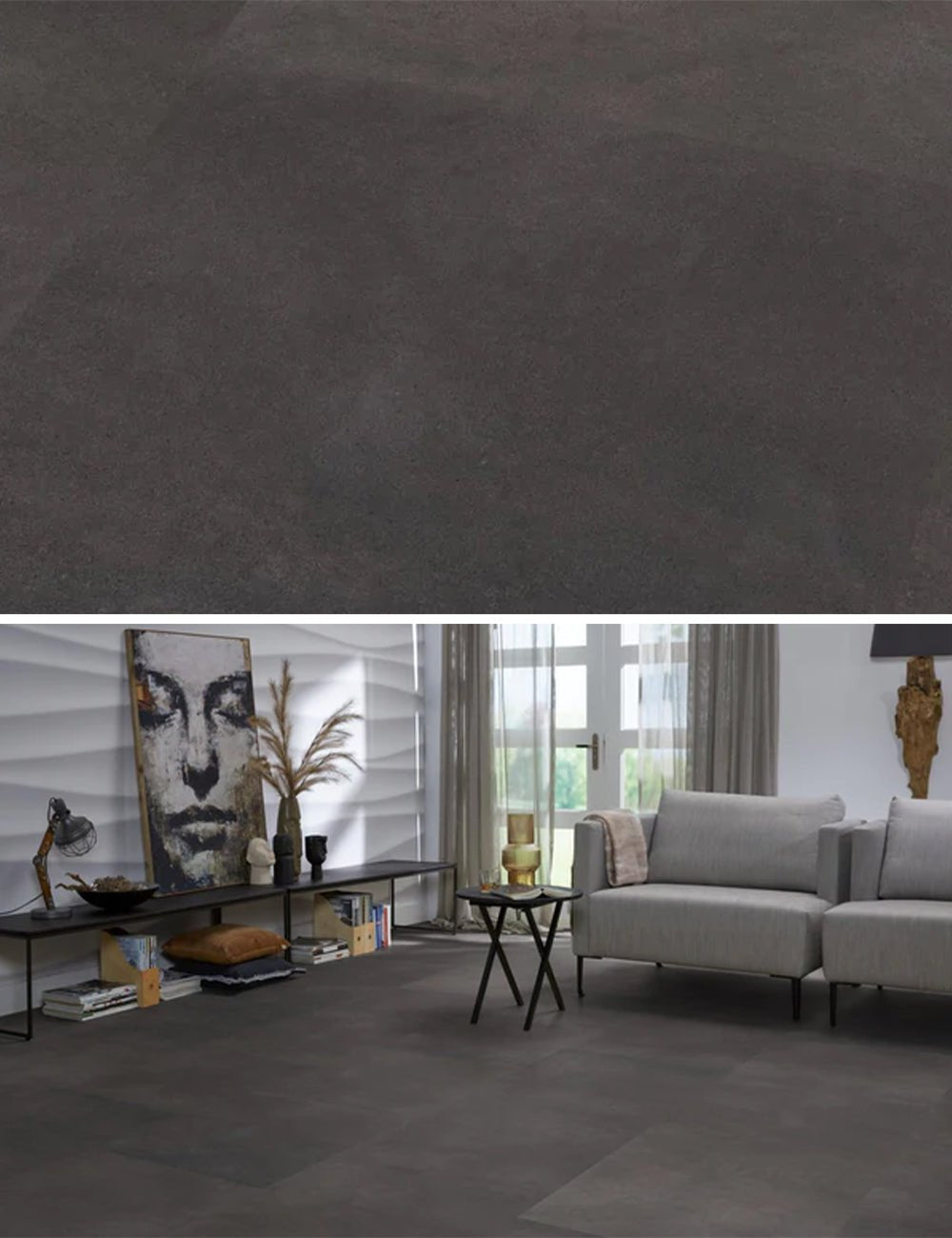 Ambiant Baroso Anthracite Plak PVC