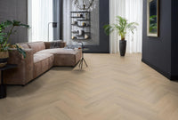 Floorlife YUP Sutton Herringbone Dryback Warm Beige 1504 Dryback PVC - Solza.nl