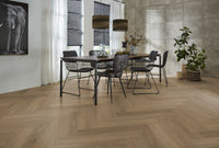 Floorlife YUP Sutton Light Brown Herringbone Dryback PVC - 9030150619 - Solza.nl