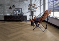 Floorlife YUP Sutton Light Brown Herringbone Dryback PVC - 9030150619 - Solza.nl