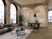 Floorlife YUP Sutton Light Brown Herringbone Dryback PVC - 9030150619 - Solza.nl