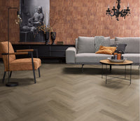 Floorlife YUP Sutton Smoky Herringbone Dryback PVC - 9030150519 - Solza.nl