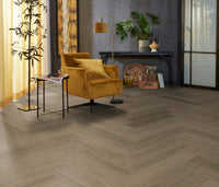 Floorlife YUP Sutton Smoky Herringbone Dryback PVC - 9030150519 - Solza.nl